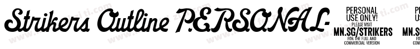 Strikers Outline PERSONAL字体转换